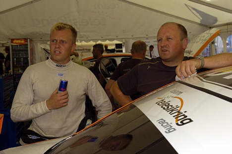 Team Telesikring Racing kørerne Tom Pedersen (tv) og Peter Ager (th).
(Foto: Jeppe Rimmen)
